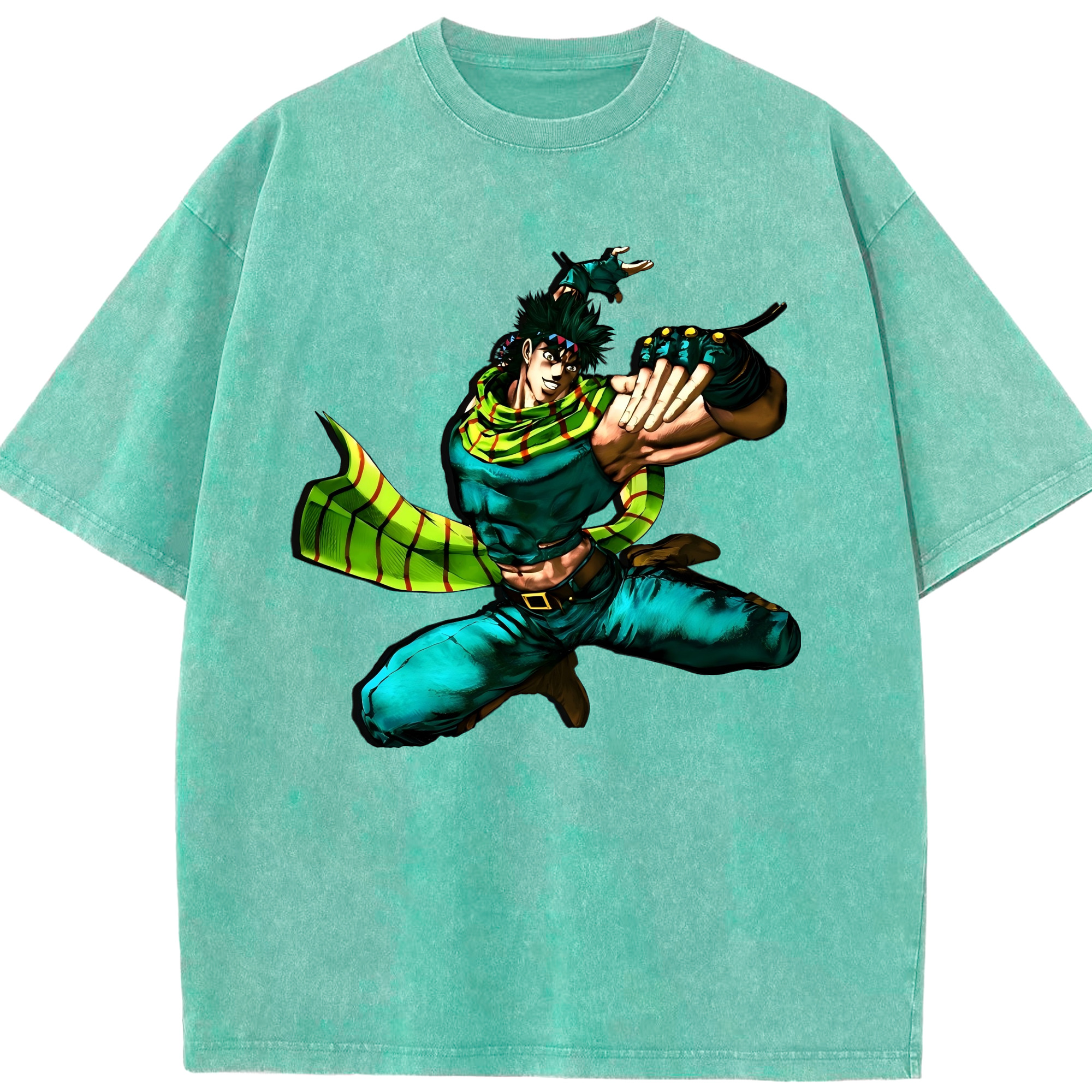 （画像用） ジョジョの奇妙な冒険 ジョセフ?ジョースター JoJo's Bizarre Adventure Joseph Joestar 綿100% ヴィンテージ風 半袖Tシャツ（フロントプリント）